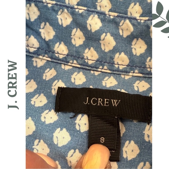 J.Crew Lightweight Button Front Shirt | Long Sleeve Size 8 Cotton Floral Print - Picture 8 of 8